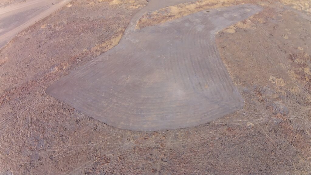 Aerial view of camping site